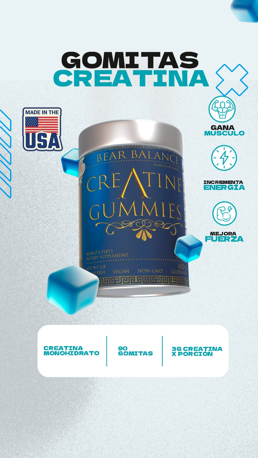 Gomitas Creatina x 90 unidades
